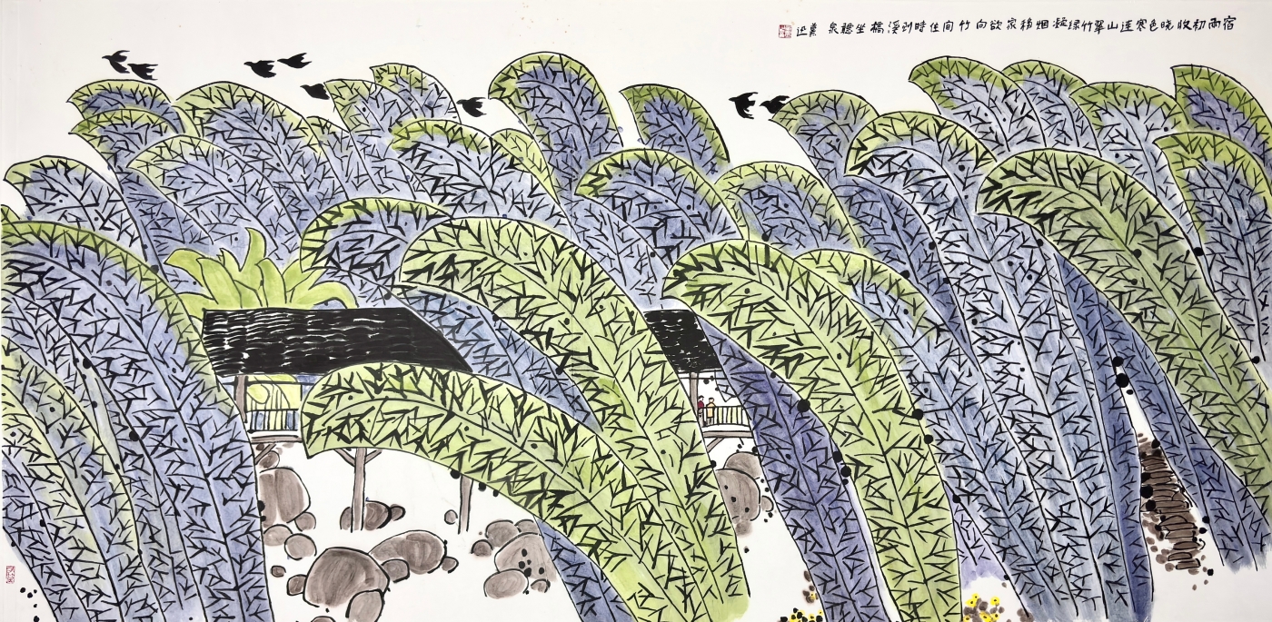 97 x197（c m）《溪橋聽泉》