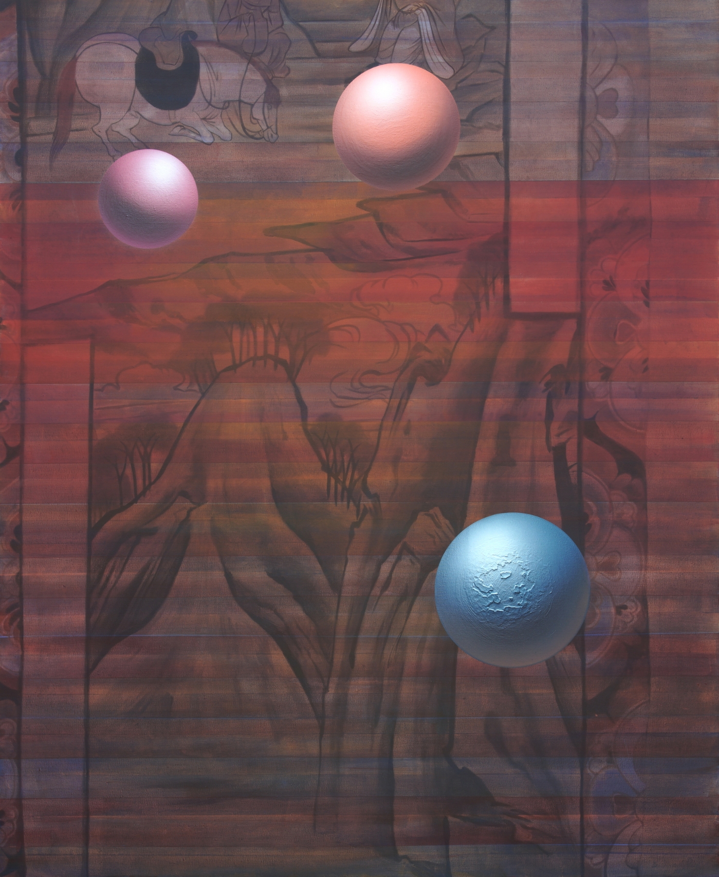 8.懸置六 布面丙烯 220x180cm 8.懸置六 布面丙烯 220x180cm