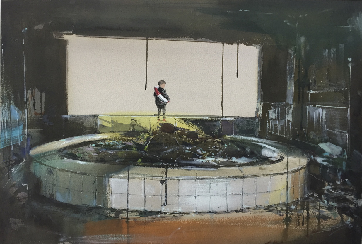 32.《游戲場2》75cm×105cm 2017 紙本水彩 32.《游戲場2》75cm×105cm 2017 紙本水彩