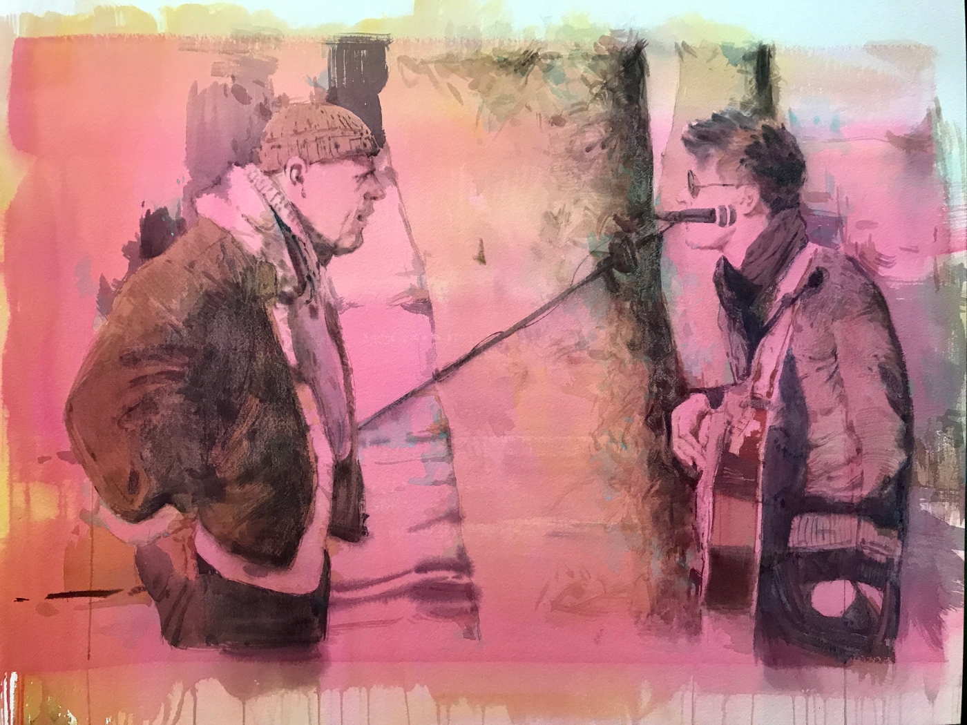 39.《對話》 紙本水彩 70x100cm 2017 39.《對話》 紙本水彩 70x100cm 2017