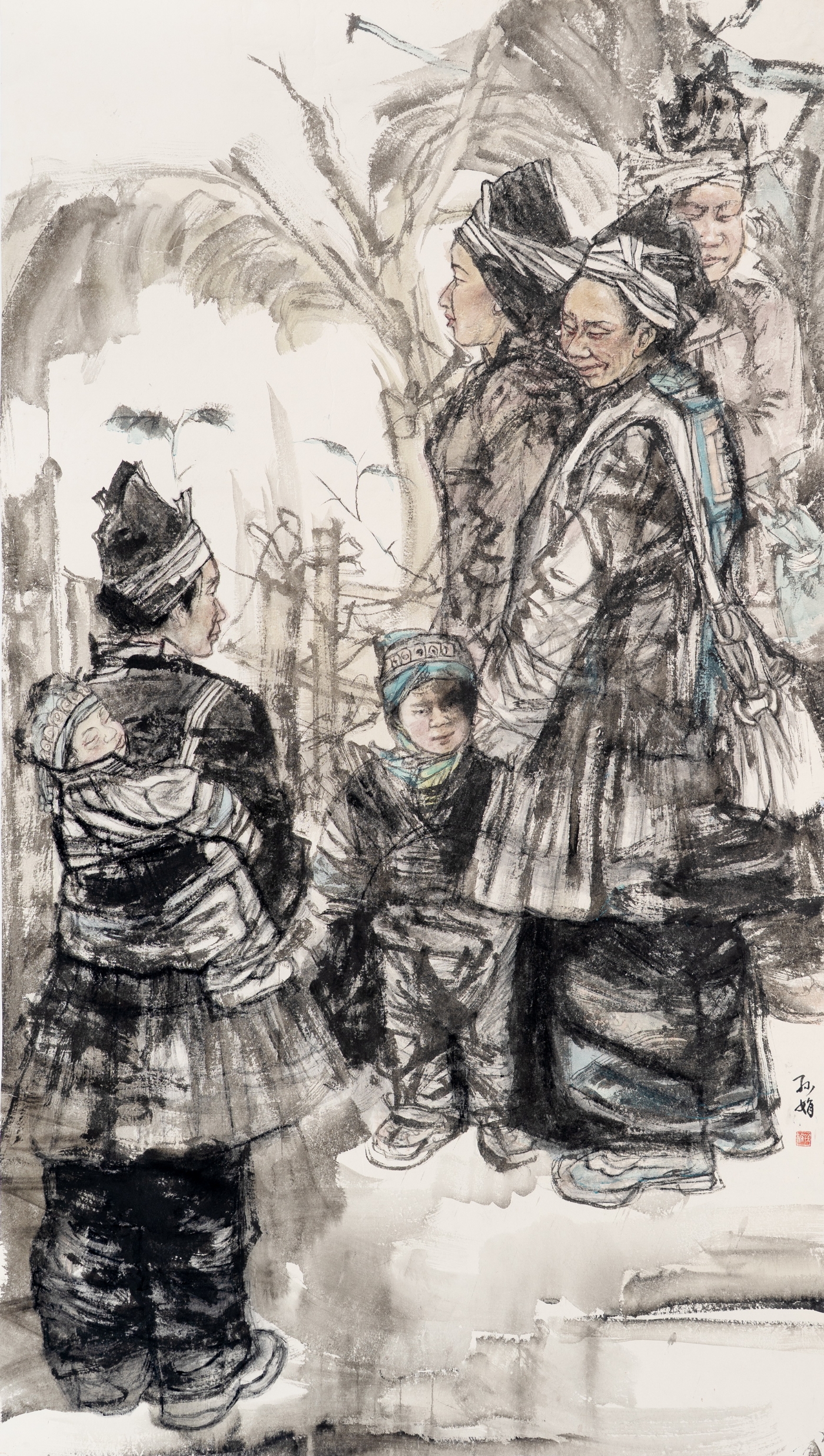 孫娟《苗寨春暖》180cmx96cm 孫娟《苗寨春暖》180cmx96cm